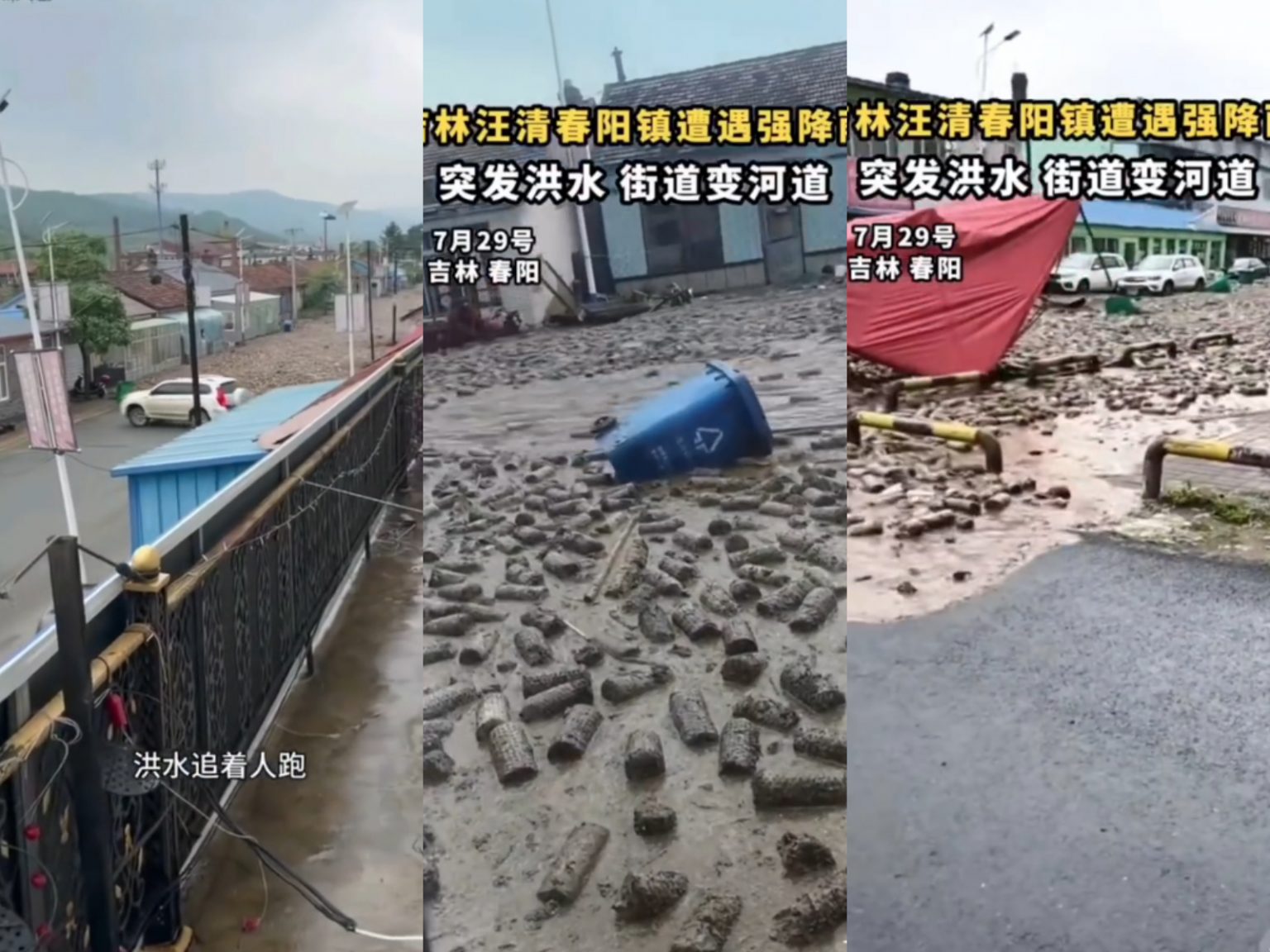 吉林汪清暴雨沖走大量黑木耳包 農家損失慘重