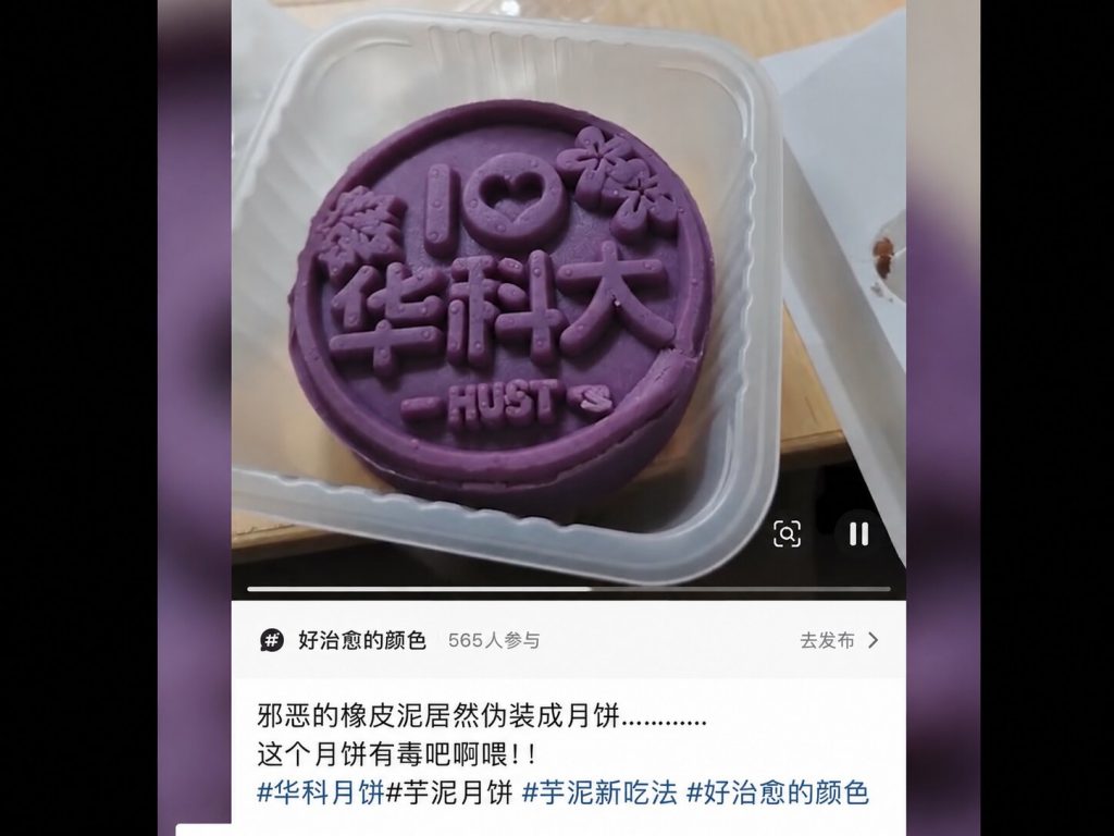 大陸華中科技大學學生稱吃定製月餅後腹瀉